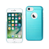 Reiko iPhone 8/ 7 Hybrid Metal Brushed Texture Case In Blue - King Vegan T's