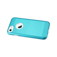 Reiko iPhone 8/ 7 Hybrid Metal Brushed Texture Case In Blue - King Vegan T's