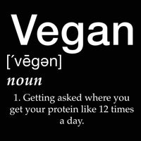 Vegan Defined by Protein Men's T-Shirt - King Vegan T's